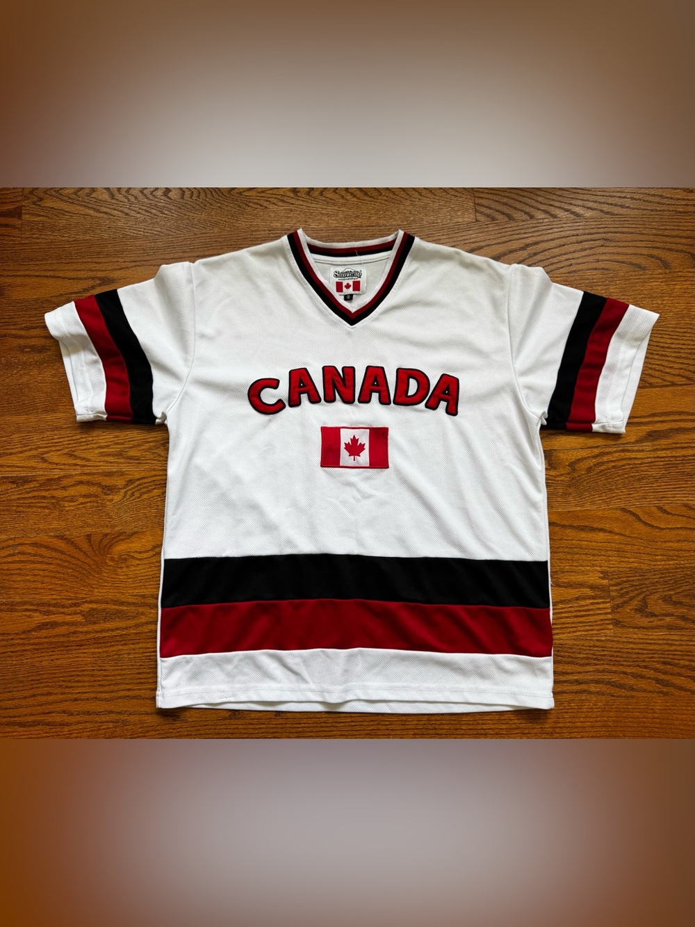 Snowcap Canada Hockey Jersey Men’s M White Maple Leaf Mesh Shirt